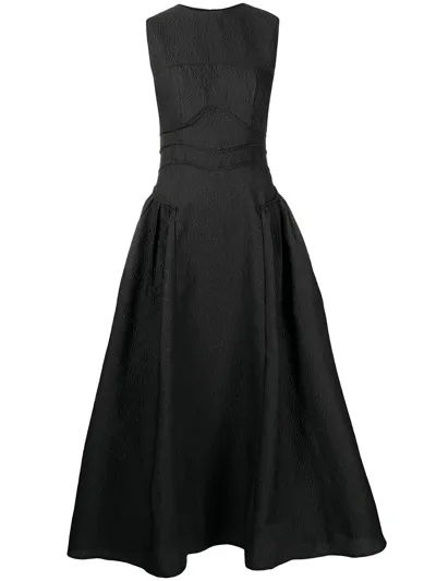 Rachel Gilbert Sophia Textured Sleeveless Dress In Schwarz