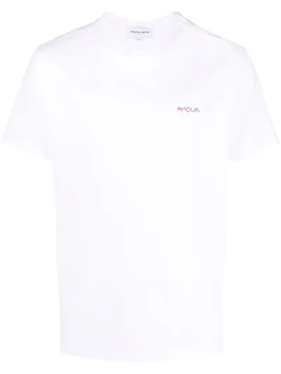 Maison Labiche T-shirt Popincourt Amour En Coton In White