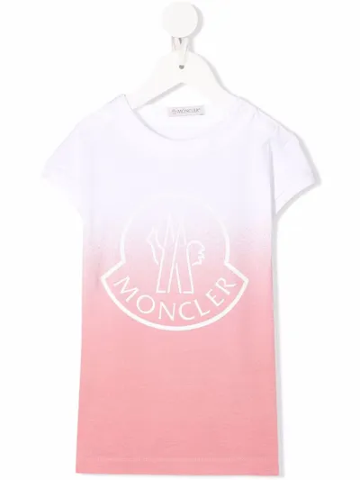 Moncler Gradient-effect T-shirt Dress In White