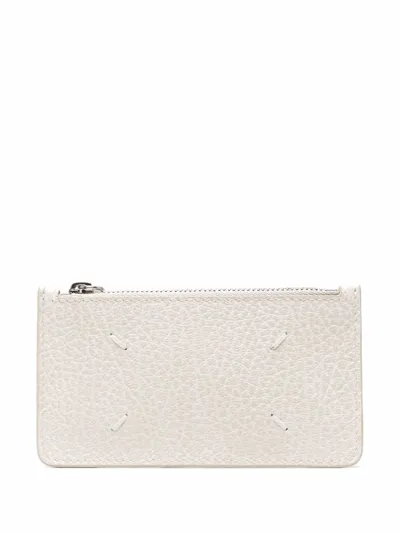 Maison Margiela Four-stitch Leather Wallet In White