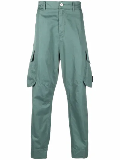 Stone Island Shadow Project Straight-leg Cargo Trousers In Green