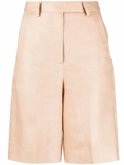 Remain Tailored Linen Shorts In Beige