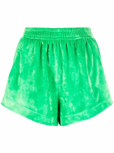 Styland High-waisted Velvet Shorts In Grün