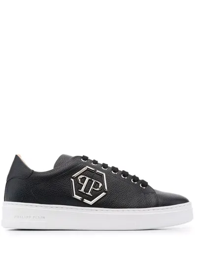 Philipp Plein Logo Plaque Sneakers In Black