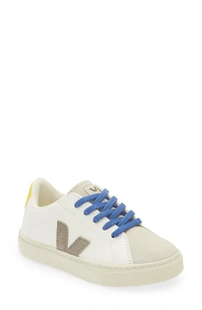 Veja Small Lace-up Esplar Sneaker In Bianco