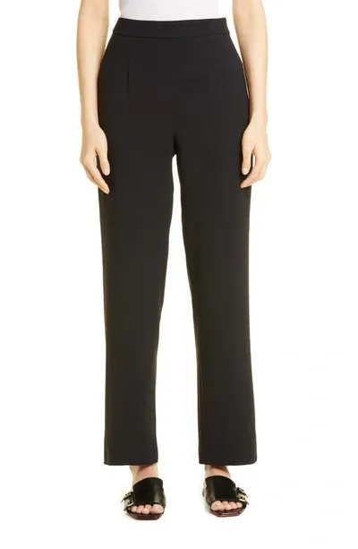 Misook Soft Crepe Wide-leg Pants In Black