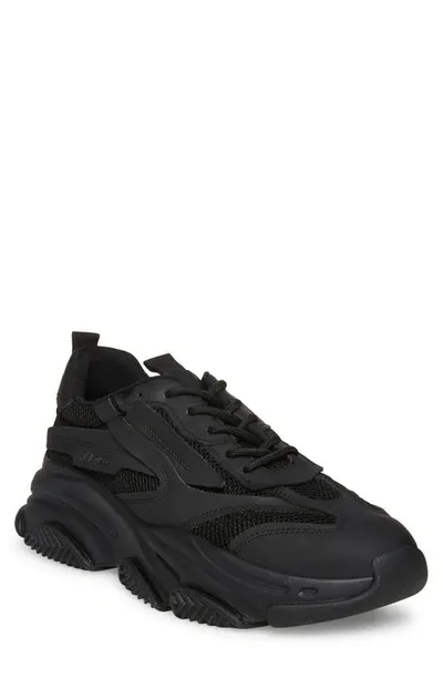 Steve Madden Men's Possess Lace-up Sneakers In Black