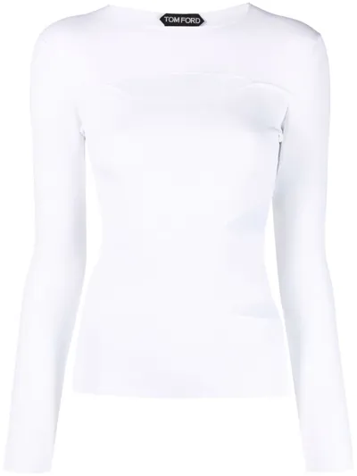 Tom Ford Cut-out Detail Top In White