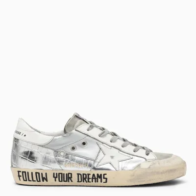 Golden Goose Silver Super-star Sneakers In Metal