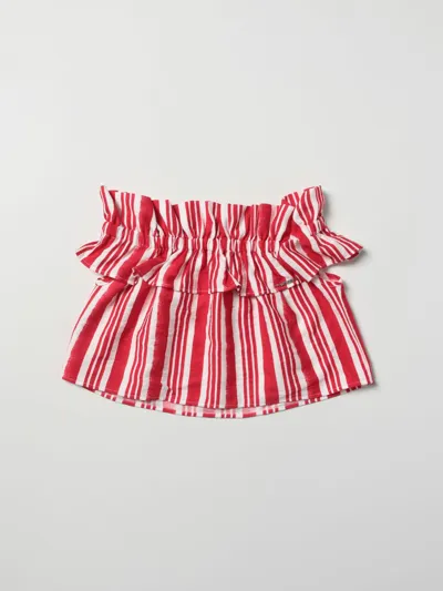 Twinset Kids' Rouches Top In Red