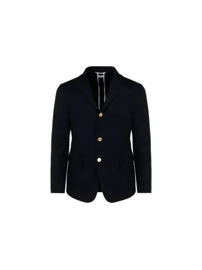 Thom Browne Mens Blue Other Materials Outerwear Jacket