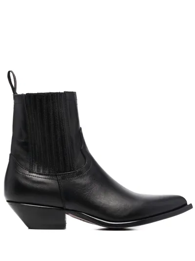 Sonora 35mm Hidalgo Leather Ankle Boots In Black