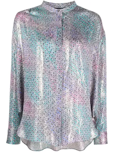 Isabel Marant Iridescent-effect Lurex Shirt In Multi