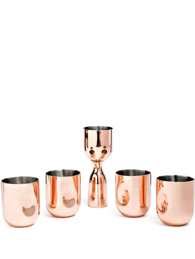 Tom Dixon Plum Shot Glasses Gift Set In Copper