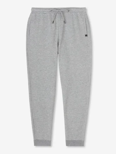 Derek Rose Quinn 1 Tapered Cotton And Modal-blend Jersey Sweatpants In Silver