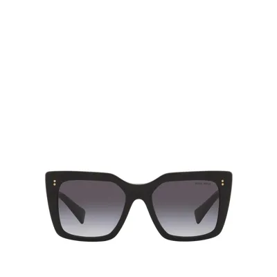 Miu Miu Mu 02ws Black Female Sunglasses In Grey Gradient