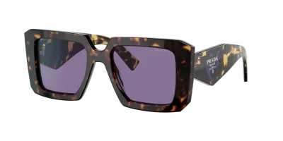 Prada Woman Sunglasses Pr 23ys In Violet Mirror