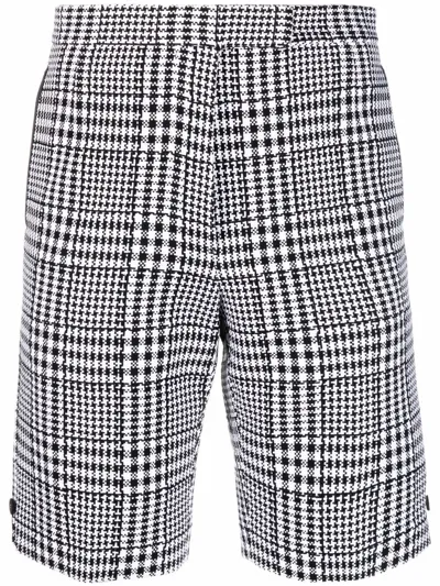 Thom Browne Check-pattern Shorts In Grey