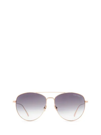 Tom Ford Eyewear Pilot Frame Sunglasses In Gold