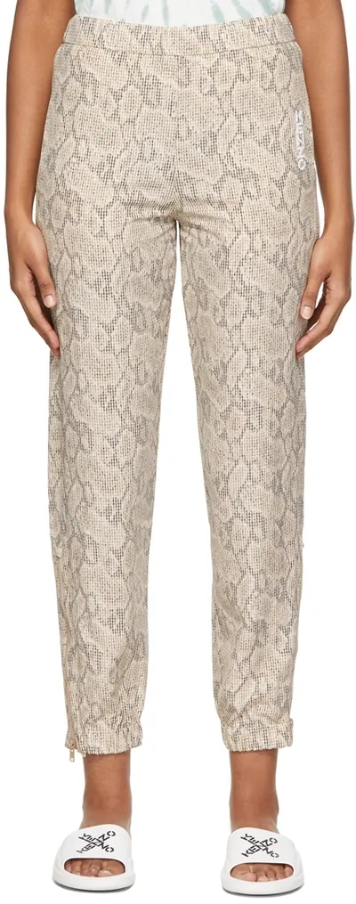 Kenzo Brown Acetate Lounge Pants In 12 Camel