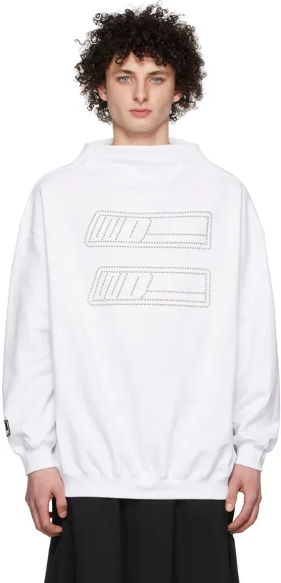 We11 Done White Cotton Sweatshirt