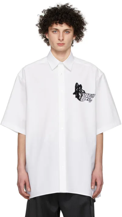 We11 Done White Cotton Shirt