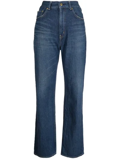 Tu Es Mon Tresor The Lapis Lazuli Straight-leg Jeans In Blue