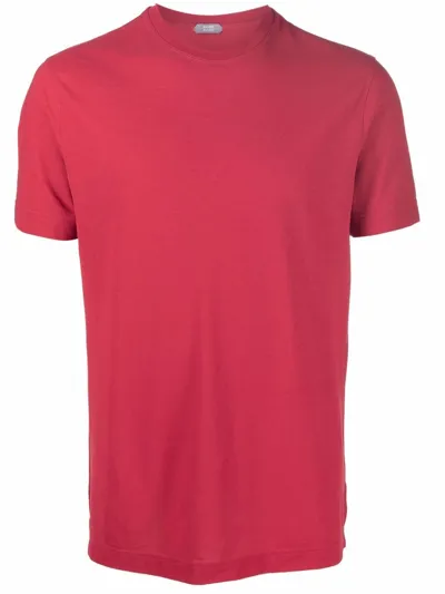 Zanone Short-sleeve Crewneck T-shirt In Rot