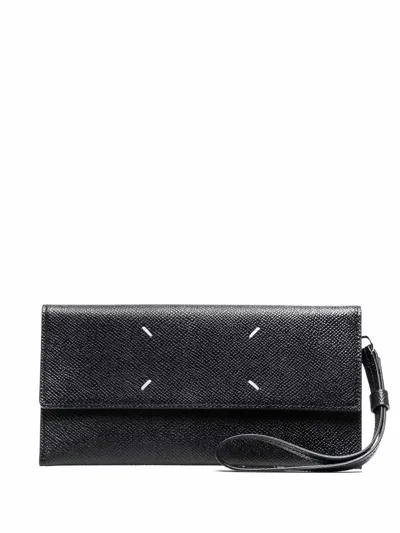 Maison Margiela Stitch-detail Cardholder In Schwarz