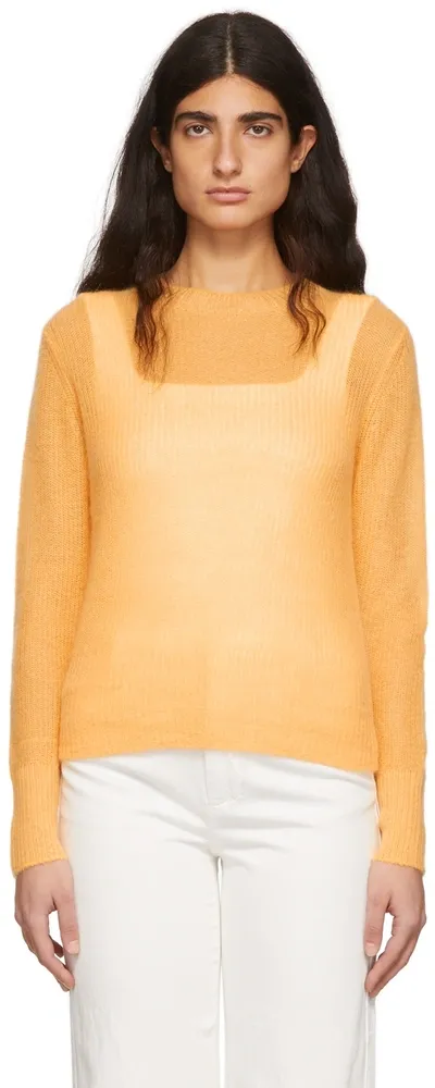 Vince Orange Nylon Sweater In Sunset/tangelo-989su