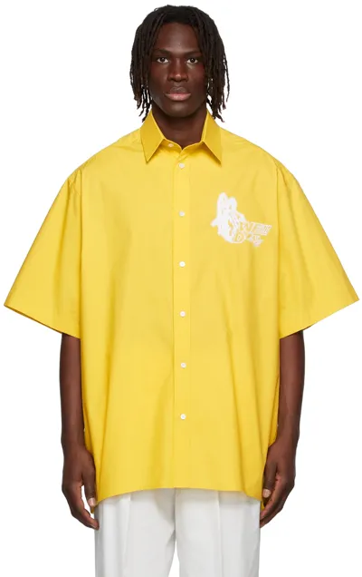 We11 Done Yellow Cotton Shirt