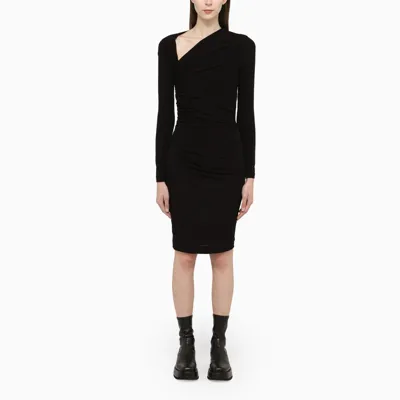 Dsquared2 Black Draped Short Dress