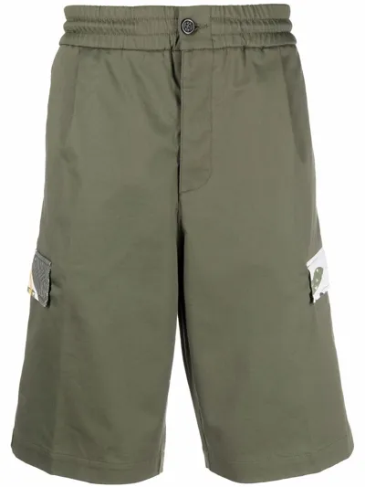 Missoni Elasticated-waist Multi-pocket Cargo Shorts In Grün