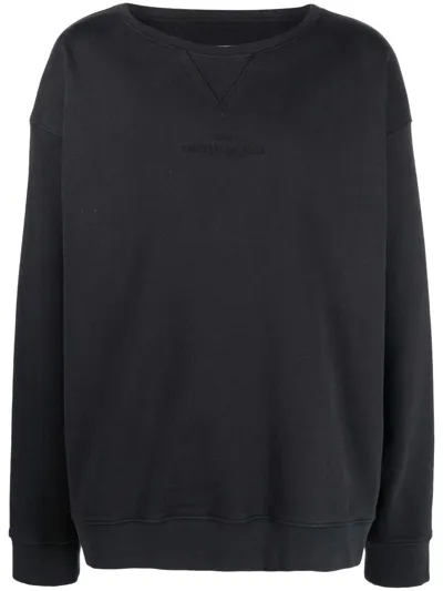 Maison Margiela Crew-neck Oversized Sweatshirt In Black