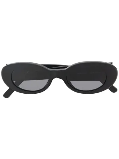 Palm Angels Spirit Oval Acetate Sunglasses In Black