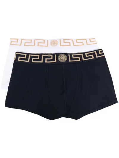 Versace Greca-waistband Boxer Pack In White