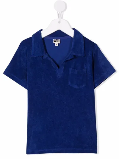 Bonton Kids' Short-sleeved Polo Shirt In Blue