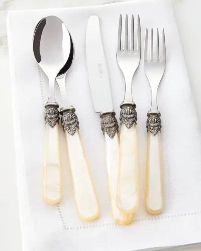 Neiman Marcus Napoleon 20-piece Flatware Set, Ivory Pearl