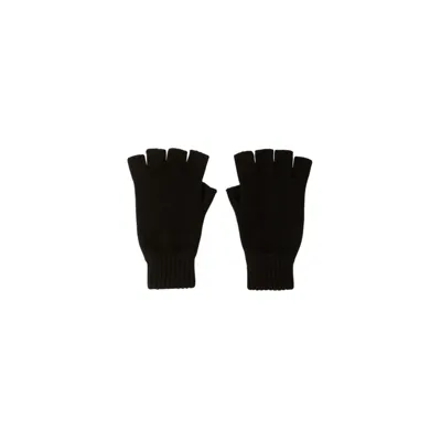 Johnstons Of Elgin + Net Sustain Cashmere Fingerless Gloves In Black