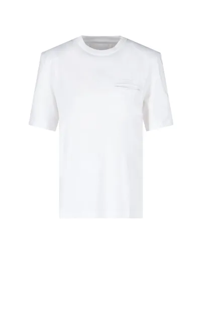 Remain Birger Christensen White T-shirt With Shoulder Pads