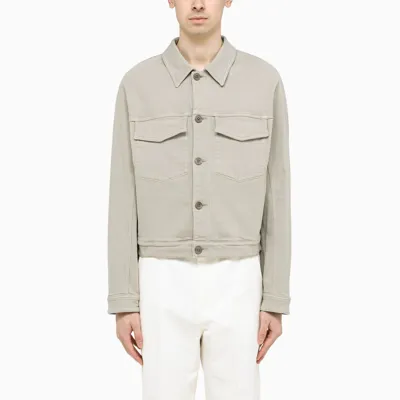 Ermenegildo Zegna Grey Cotton Jacket In Beige