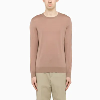 Ermenegildo Zegna Pink Long Sleeves Shirt In Beige