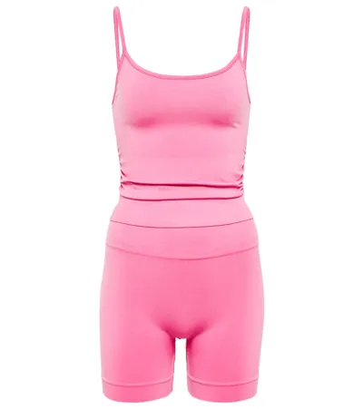 Prism Tank Top And Shorts Set In Fuschia