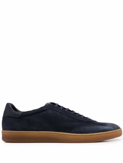 Casadei Suede Low-top Sneakers In Blau