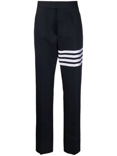 Thom Browne 4-bar Stripe Tailored Trousers In Blue