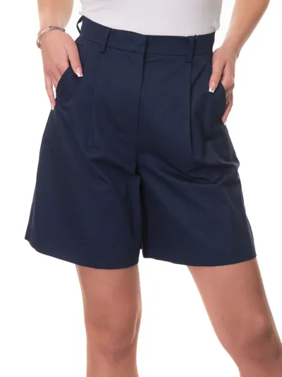 Max Mara Pinne Classic Bermuda Blue Cotton Woman