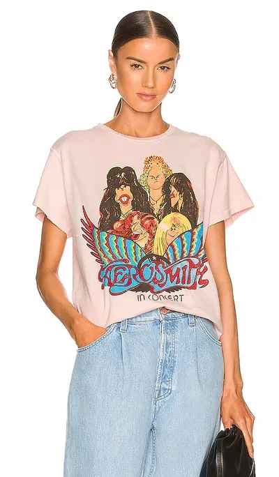 Madeworn Aerosmith Tee In Pink