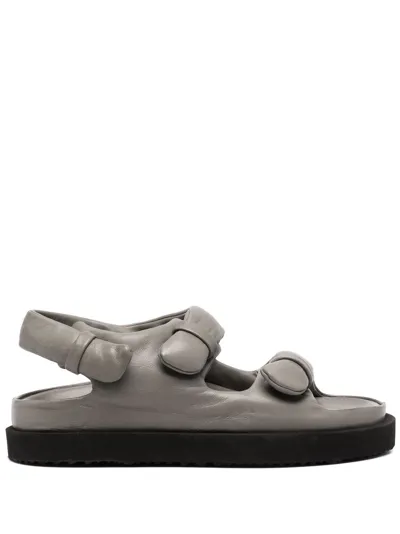 Officine Creative Chora Slingback Leather Sandals In Grau