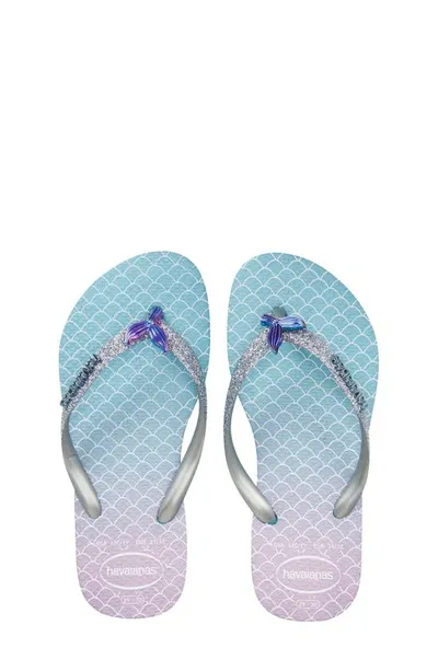 Havaianas Kids' Slim Glitter Flip Flop In Blue