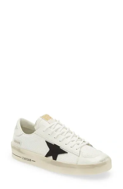 Golden Goose Stardan Mixed Media Sneaker In Bianco